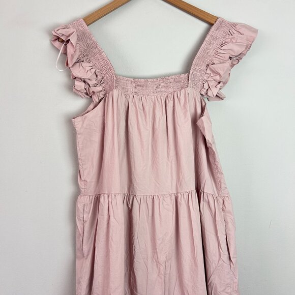 English Factory Pink Ruffle Midi Dress - Picture 9 of 11